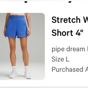 Lulululemon Stretch woven relaxed fit high rise short